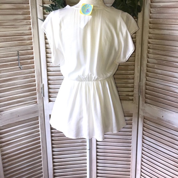 SUMMER BABYDOLL TOP WITH CROCHET TRIM - Picture 4 of 7